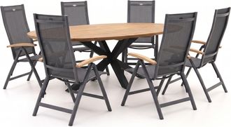 Hartman Hartman Troy/Stephanie 240cm dining tuinset 7-delig verstelbaar