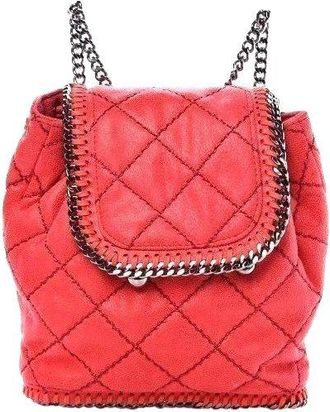 Stella McCartney Red Mini Falabella Backpack Size S