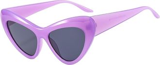 Generic Womens Outdoor Commuting Sunglasses Mens Vacation Driving Sports Sun Glasses(Purple)