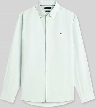 Tommy Hilfiger Regular Fit Freizeithemd aus Baumwoll-Leinen-Mix in Mint, Gr&ouml;&szlig;e XXL