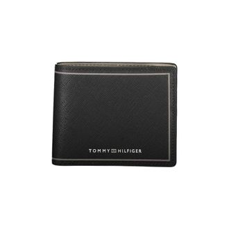 Tommy Hilfiger Wallets & Cardholders, male, Black, Size: ONE SIZE Black Leather Wallet