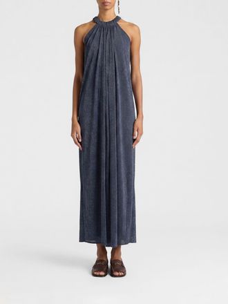 Momoni Yuca Halter Neck Midi Tunic Dress Momoni in Viscose Lurex Blend