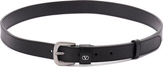 Valentino Garavani Vlogo Signature Leather Belt