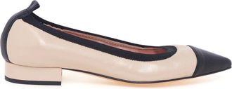 Anna F. Puntige Ballerina - Dames - Ballerinas - Beige - 41 EU - Leer - Schoenen