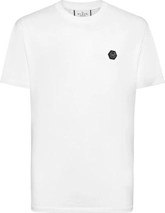 Philipp Plein T-shirt Round Neck SS - Heren - T-shirts - Wit - 3XL - Katoen - Tops