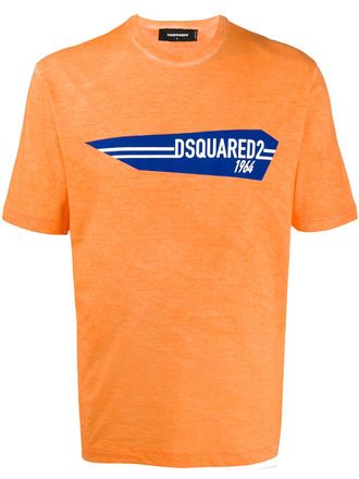 Dsquared2 T-shirt met logo - Oranje