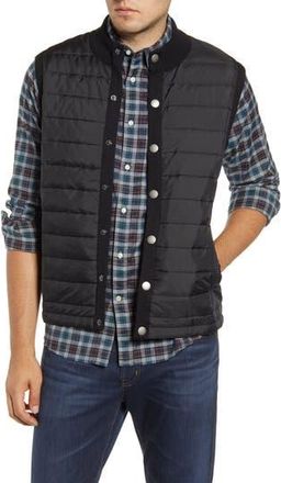 Barbour Essential Mixed Media Vest in Black at Nordstrom Rack, Size X-Large