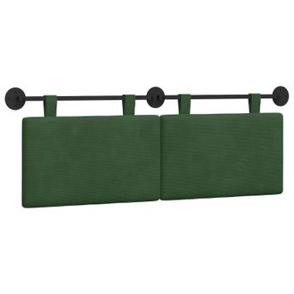 vidaXL Cabecero Colgante Verde Selva Tela De Pana Vidaxl