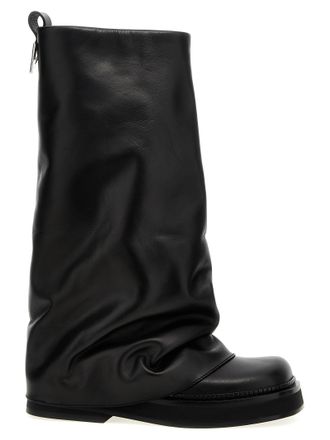 The Attico Black Calfskin Over The Womens Knee