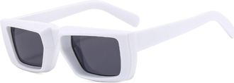Generic Mens Small Frame Outdoor Sunglasses Womens Sports Driving Decorative Sun Glasses(White)