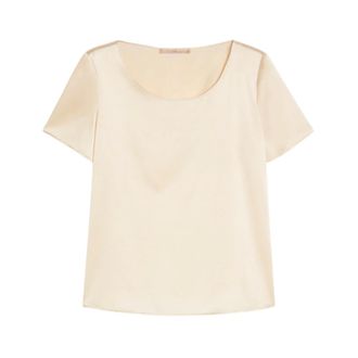 Pennyblack Blouses, female, Beige, Size: 2XS Silk T-shirt