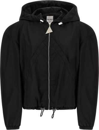 The Attico Black Hood Bomber Jacket