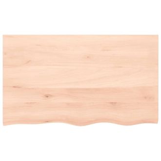 Berkfield Home Table Top 100x60x(2-4) cm Untreated Solid Wood Oak in Light Oak