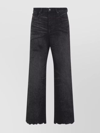Diesel denim low-rise wide-leg jeans