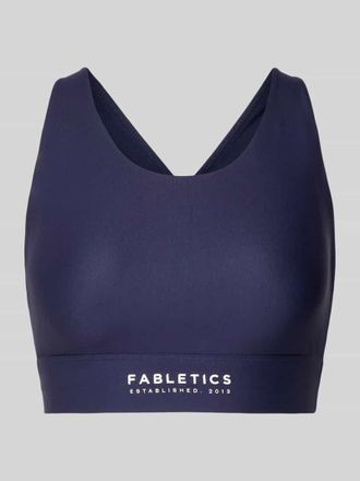 Fabletics Bustier mit Logo und gekreuzten Tr&auml;gern in Dunkelblau, Gr&ouml;&szlig;e XL