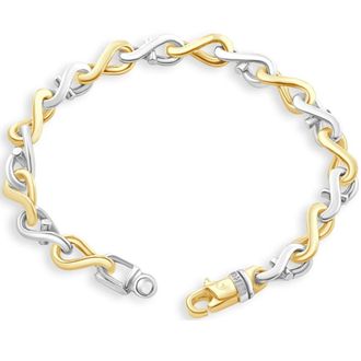 Pompeii3 Mens 14k Gold (33gram) or Platinum (54gram) 6.5mm Link Bracelet 8.5