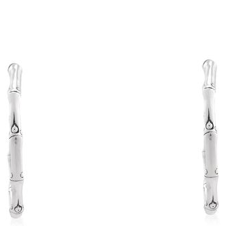 John Hardy Bamboo Silver Medium Hoop Earrings - EB5433