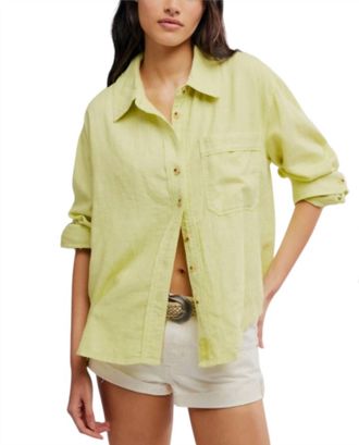 Free People Linen Laurel Top In Early Bloomer