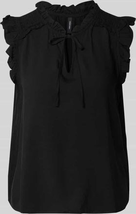 Vero Moda Regular Fit Blusentop aus reiner Viskose Modell ALBA in Black, Gr&ouml;&szlig;e XS