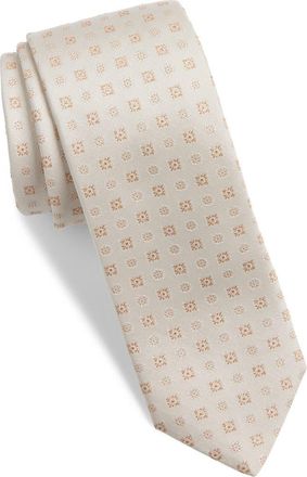 BOSS Medallion Silk Tie in Beige/khaki at Nordstrom