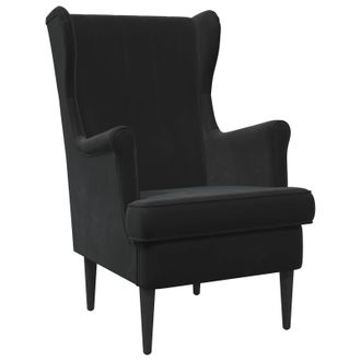 vidaXL Sill&oacute;n Negro Terciopelo Vidaxl