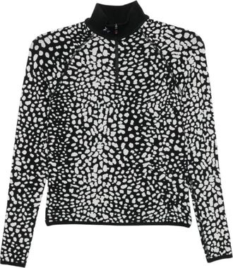 Perfect Moment Jacquard Basislaag Top - Dames - Sportshirts - Veelkleurig - M - Fitness