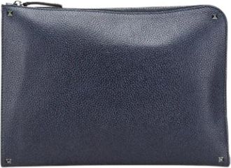 Valentino Pre-owned Clutches, male, Blue, Size: ONE SIZE Pre-owned Clutch bag