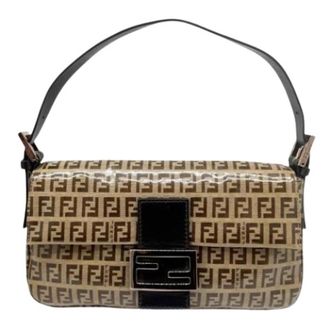Fendi Pre-owned Shoulder Bags, female, Beige, Size: ONE SIZE Pre-owned Vintage Shoulder Bag