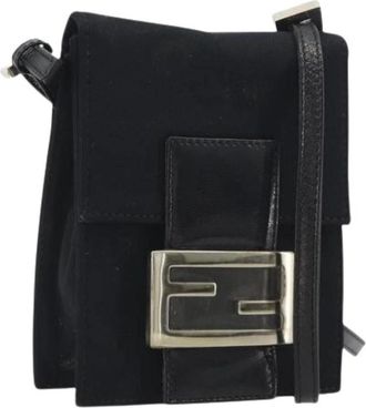 Fendi Pre-owned Vintage Shoulder Bag - Dames - Vintage Schoudertas - Zwart - ONE Size - Katoen - Vintage