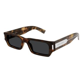 Saint Laurent Unisex Black Rectangular Sunglasses SL660 002