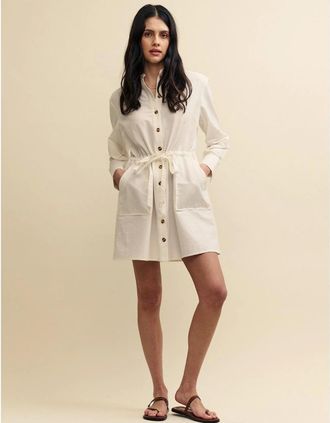 Nobody's Child Womens Mia Mini Dress - Cream - Size: 12