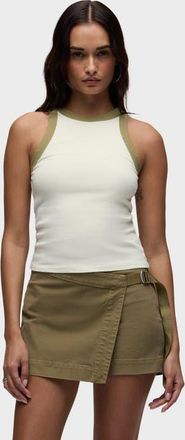 Hudson Ribbed Racer Tank in Cannoli Herb at Nordstrom, Size X-Small