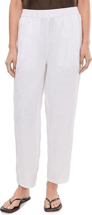 Eileen Fisher Organic Linen Ankle Pleated Lantern Pants Womens Clothing White : LG 28