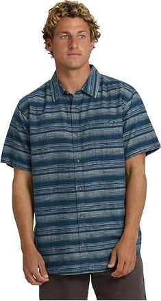 Billabong All Day Stripe Short Sleeve Mens T Shirt Dark Denim : 2XL, Cotton