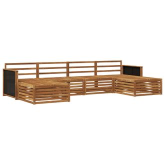 vidaXL Juegos De Sof&aacute;s 6 Pcs Madera De Acacia S&oacute;lida Vidaxl