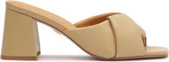 Kazar Beige muiltjes met hak - Dames - Muiltjes - Beige - 39 EU - Leer - Schoenen