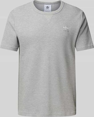 adidas Originals T-Shirt mit Label-Stitching in Hellgrau Melange, Größe XXL