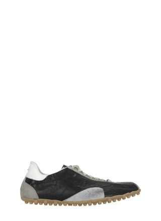 Maison Margiela Black Leather Suede-Blend Sneakers