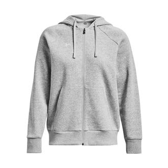 Under Armour Rival Fleece Full Zip Hoodie - Dames - Vesten met rits - Grijs - L - Leer - Hoodies & sweatvesten