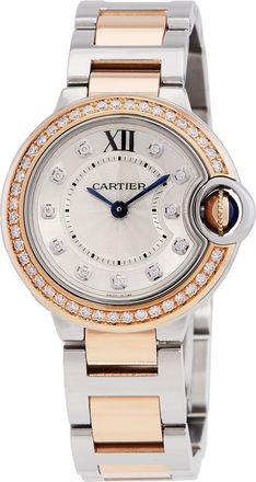 Cartier Pre-owned Cartier Ballon Bleu Silver Dial Diamond Ladies Watch WE902076