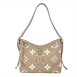 Louis Vuitton Pre-owned Monogram Empreinte Shoulder Pouch - Dames - Pre-owned - Beige - Maat: ONE Size Leer