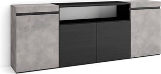 Skraut Home Aparador efecto madera cemento 200x35x75cm