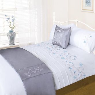 TJ Hughes Garden Complete Bedding Set - Teal (Bed in a bag) - Double - TJ Hughes Blue