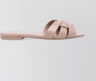 Saint Laurent tribute 05 leather sandals with braided straps