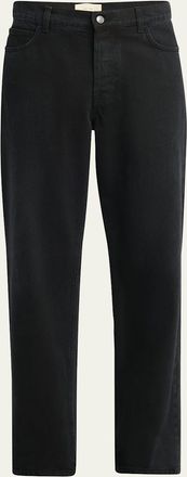 The Row Mens Ross Faded Straight-Leg Jeans