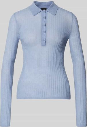 Boss Orange by Hugo Boss BOSS Orange Slim Fit Strickpullover aus Schurwoll-Mix Modell FUGENEL in Rauchblau, Größe XL