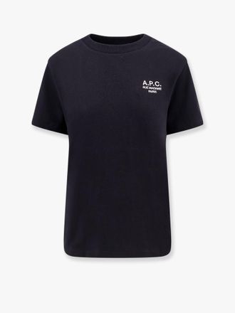 A.P.C. T-shirt in cotone organico con ricamo logo - A.P.C. - gender_Woman