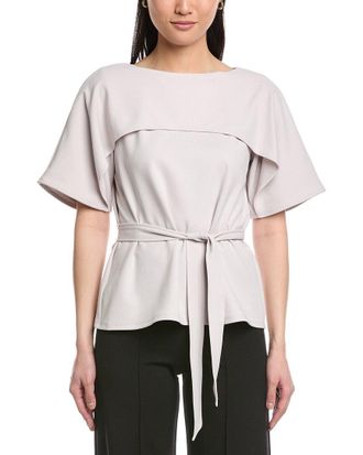 Anne Klein Layered Boat Neck Pullover