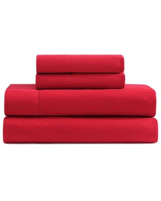 Tommy Hilfiger 200 Thread Count Solid Cotton Percale Sheet Set