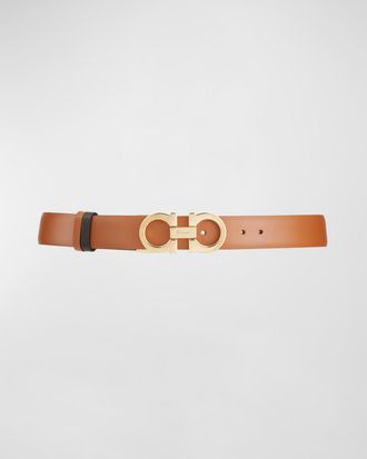 Ferragamo Reversible Leather Gancini Belt